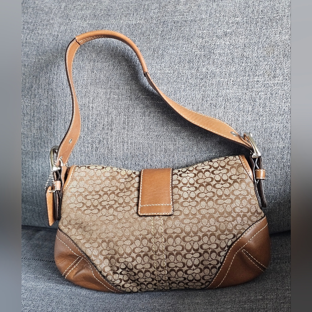Vintage Coach Y2K SoHo Jacquard Demi Flap Shoulder Bag - Picture 2 of 12